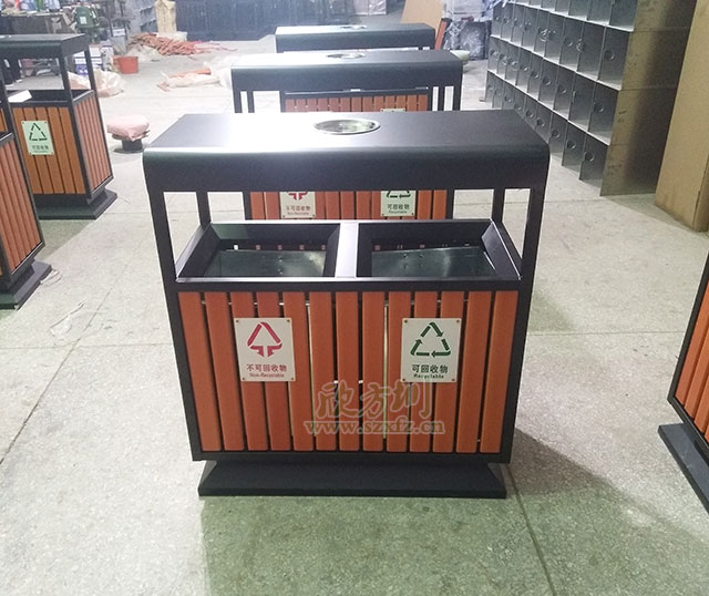 天津更新鋼木垃圾箱、細(xì)微之處盡顯文明